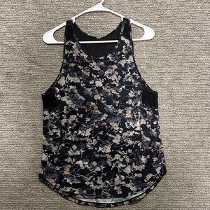 Lululemon Athletica Floral Tank Top - Black and White